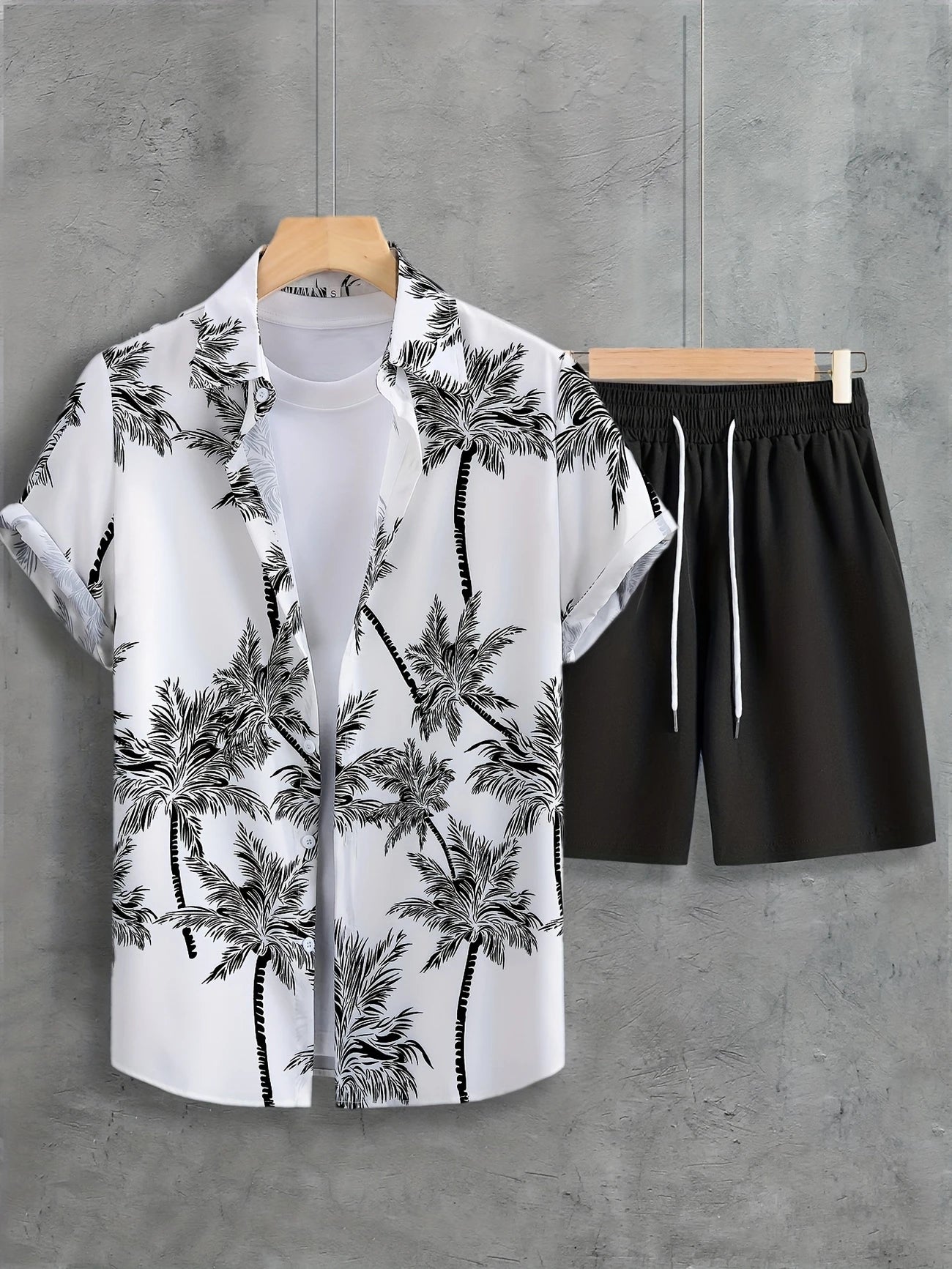 Hawaiian shirt and shorts
