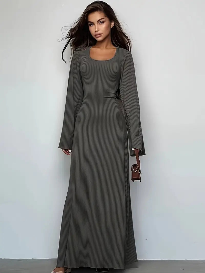 Women's Solid Color Knit Dress.