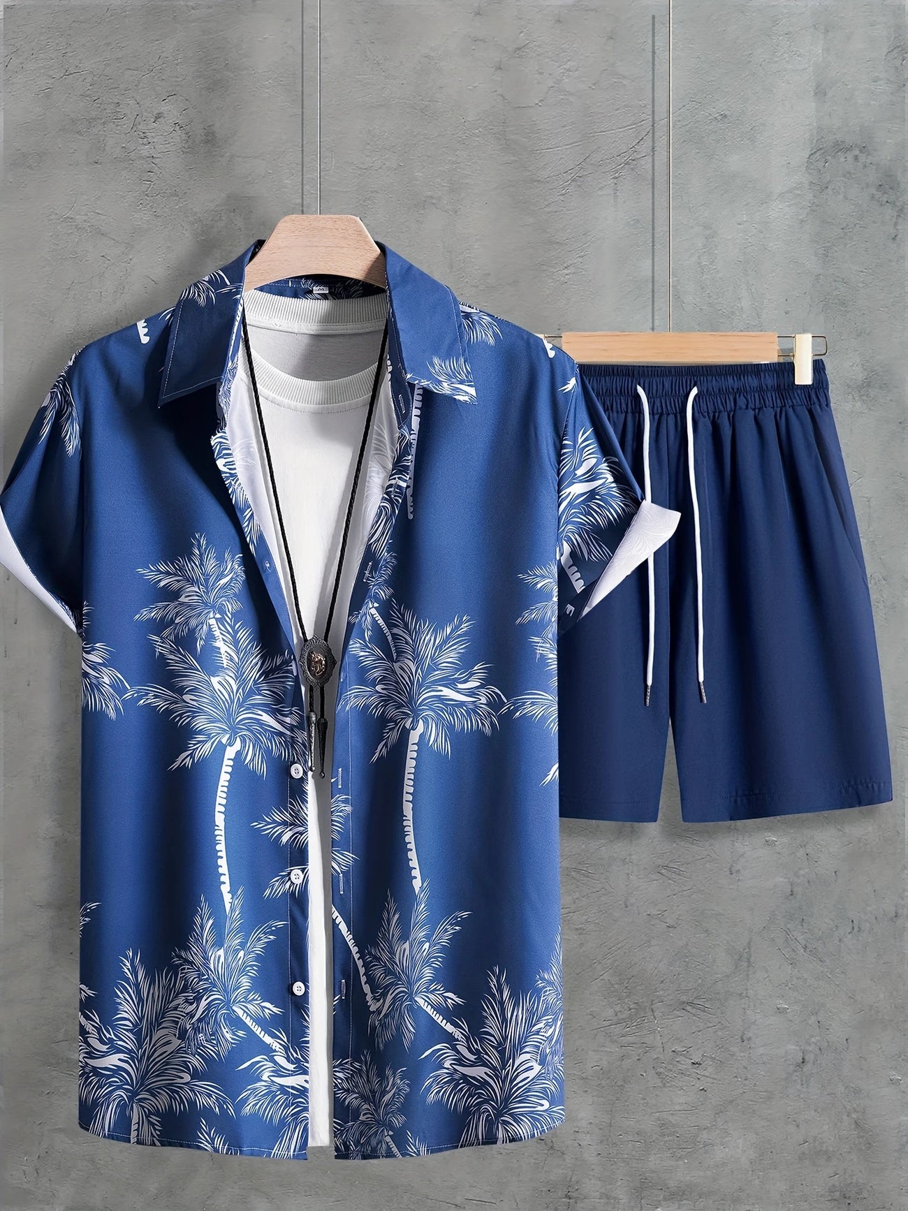 Hawaiian shirt and shorts