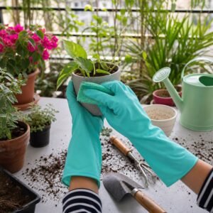 Large Victor Green Rubber Gloves � Reusable & Waterproof for Kitchen