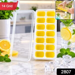 Ice Cube Tray with Spill-Proof Lid � Effortless Ice Making and Space Saving