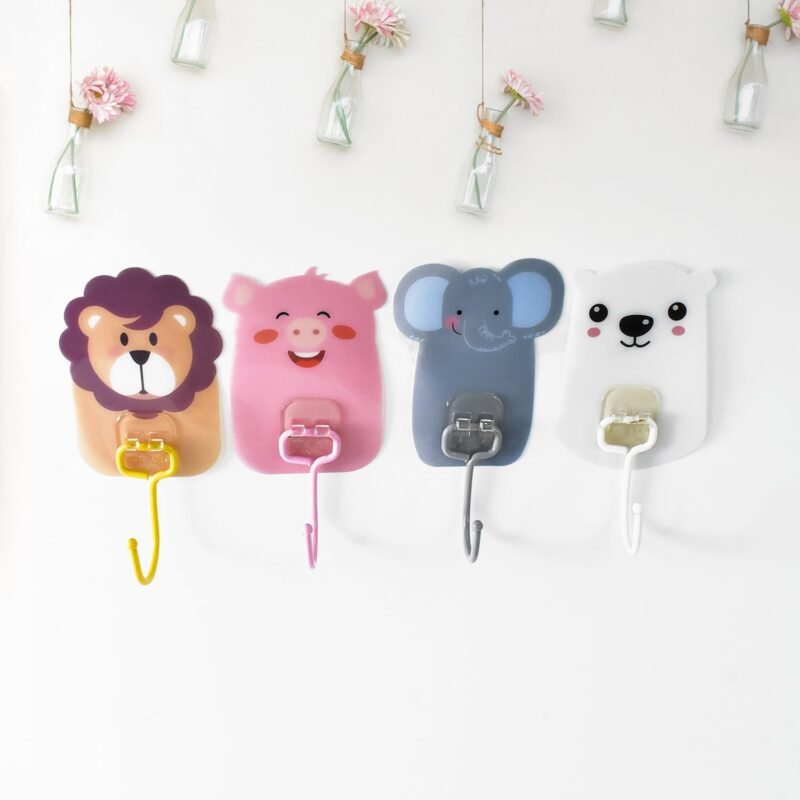 04_d963c348-4e2a-4026-82c7-349bed687ae7.jpg Wall Mounted Cartoon Hooks � Self-Adhesive, Kid-Friendly Design