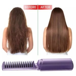 Mini Hair Straightener Brush � Cordless & Rechargeable for Travel