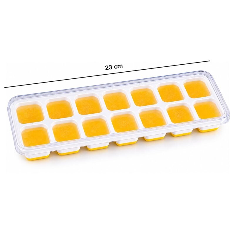 Ice Cube Tray with Spill-Proof Lid � Effortless Ice Making and Space Saving
