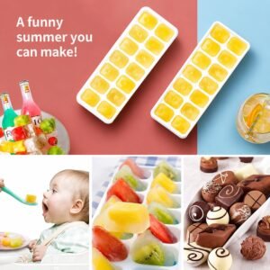 Ice Cube Tray with Spill-Proof Lid � Effortless Ice Making and Space Saving