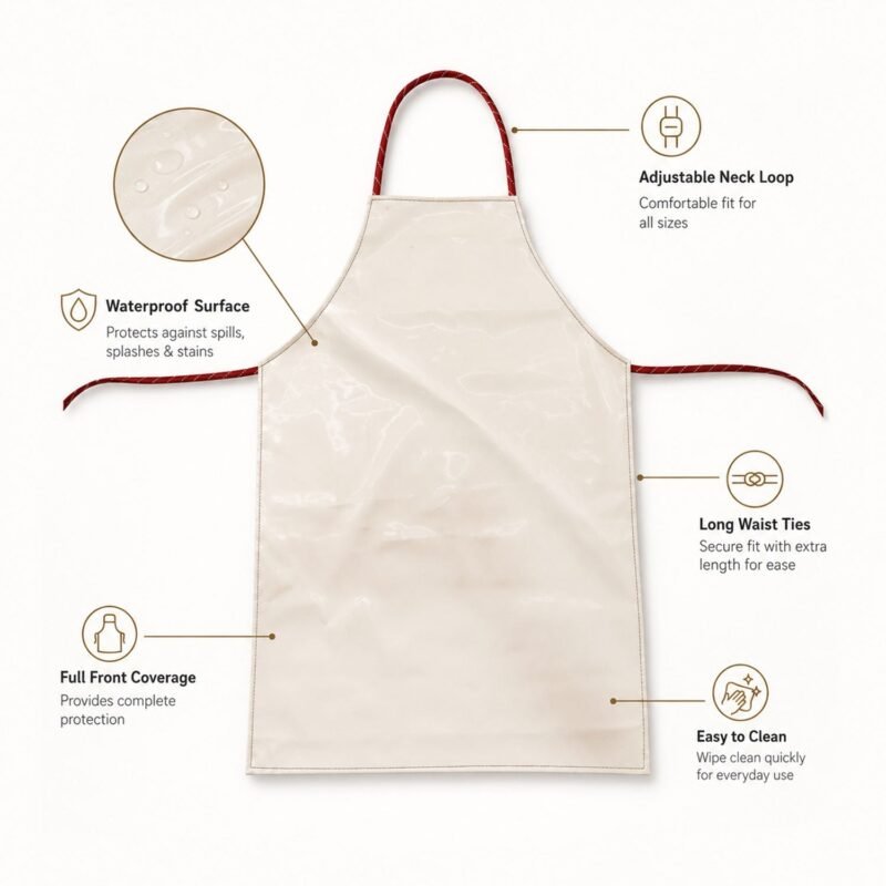 Waterproof Kitchen Apron � Full Coverage & Adjustable Fit for Cooking