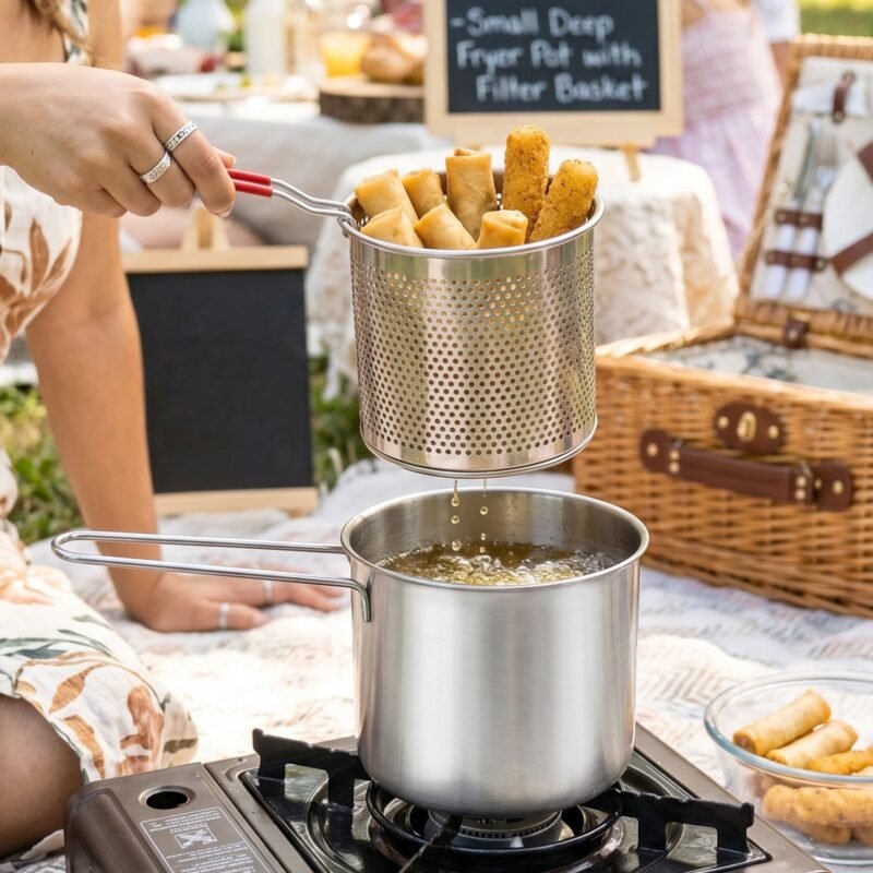 Stainless Steel Deep Frying Pot � Compact, Durable & Easy to Use