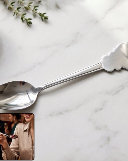 Stainless Steel Dinner Spoon � Elegant Carved Handle for Daily Use