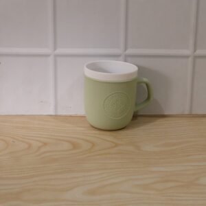 Plastic Coffee Mug with Handle � Leather-Textured Reusable Cup