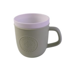 Plastic Coffee Mug with Handle � Leather-Textured Reusable Cup