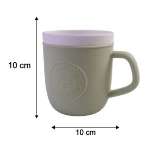 Plastic Coffee Mug with Handle � Leather-Textured Reusable Cup