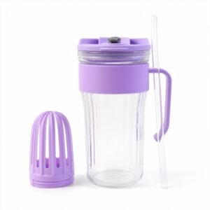 11394-05_8730fcb8-ff24-42eb-bdf3-f86835334d4c.jpg Glass Tumbler with Lid � Reusable, Stylish Cold Beverage Mug