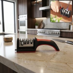 Manual Knife Sharpener � 4-Stage for Precise Blades and Scissors
