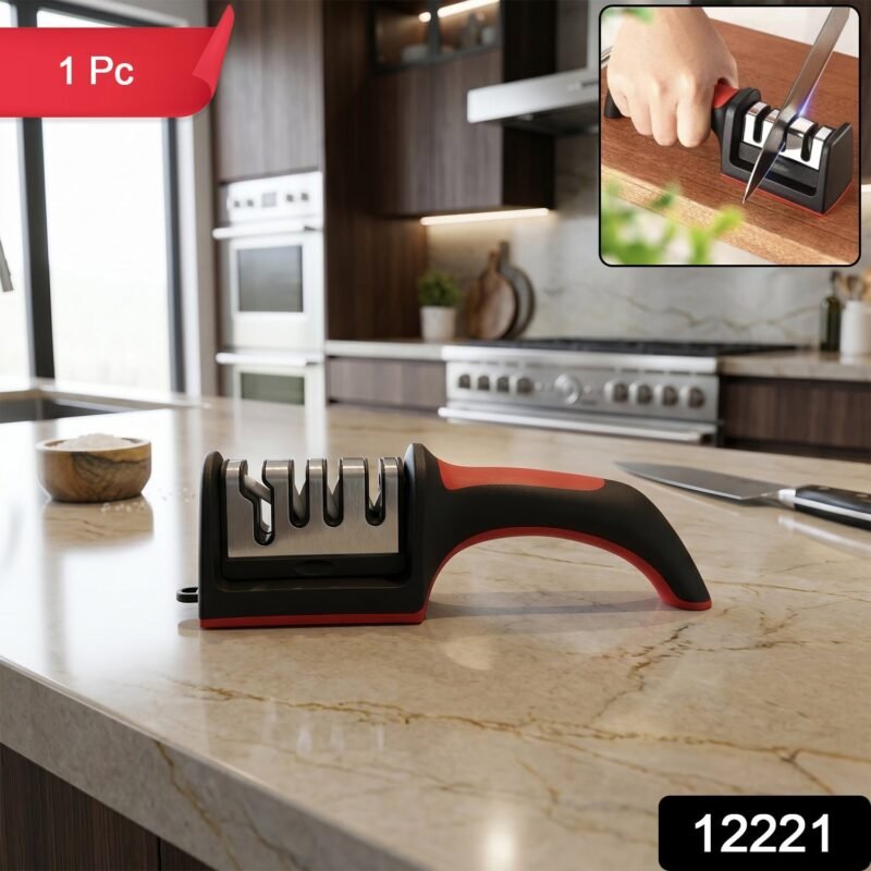 Manual Knife Sharpener � 4-Stage for Precise Blades and Scissors