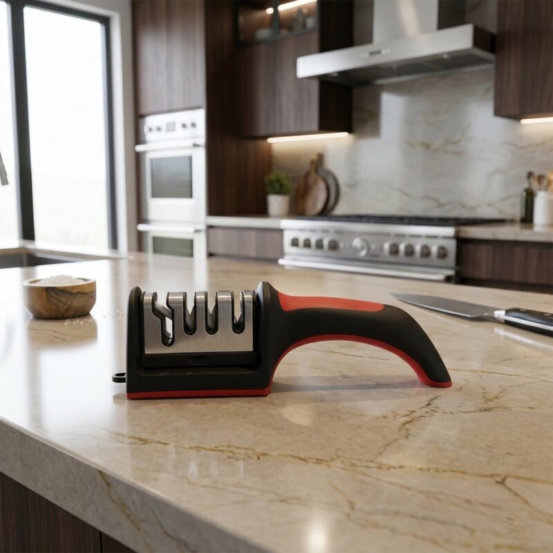 Manual Knife Sharpener � 4-Stage for Precise Blades and Scissors