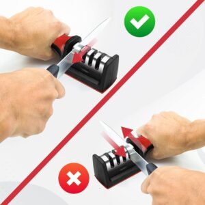 Manual Knife Sharpener � 4-Stage for Precise Blades and Scissors