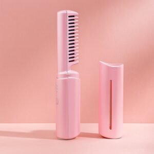 Mini Hair Straightener Brush � Cordless & Rechargeable for Travel