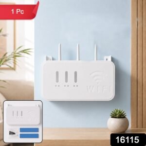 16115-02-sku_e21629eb-70a7-41ce-bc27-b8372c4c279e.jpg Wall Mount WiFi Router Holder � Space-Saving Cable Management Solution