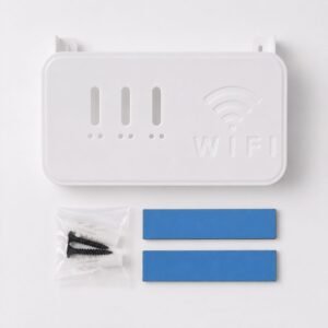 16115-05-white-bg_e04270d7-19ef-40b0-aea1-7d9abc288481.jpg Wall Mount WiFi Router Holder � Space-Saving Cable Management Solution
