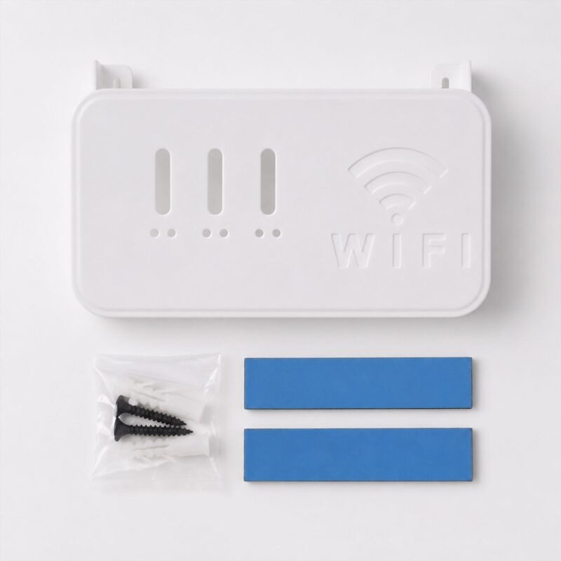16115-05-white-bg_e04270d7-19ef-40b0-aea1-7d9abc288481.jpg Wall Mount WiFi Router Holder � Space-Saving Cable Management Solution