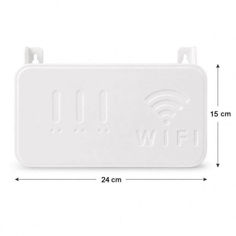 16115-06-size_5d0d6b25-3740-41f3-be5a-b3cf9c48987e.jpg Wall Mount WiFi Router Holder � Space-Saving Cable Management Solution