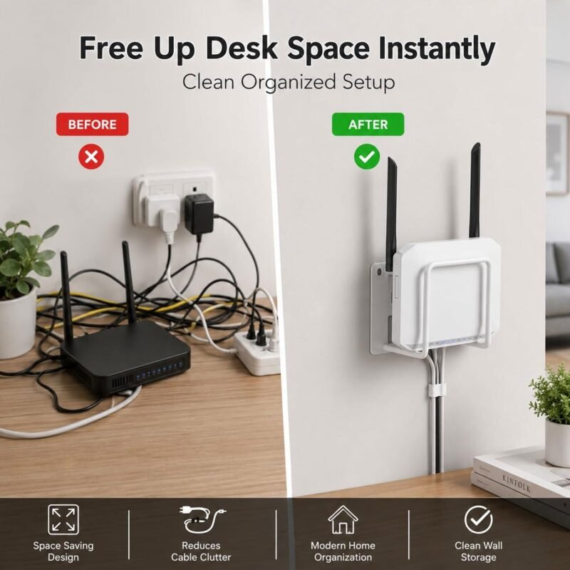 16126-04-live_aa54b0f4-098c-4103-ac45-7168e8ab3bcc.jpg WiFi Router Wall Mount Bracket � Space-Saving & Easy to Install