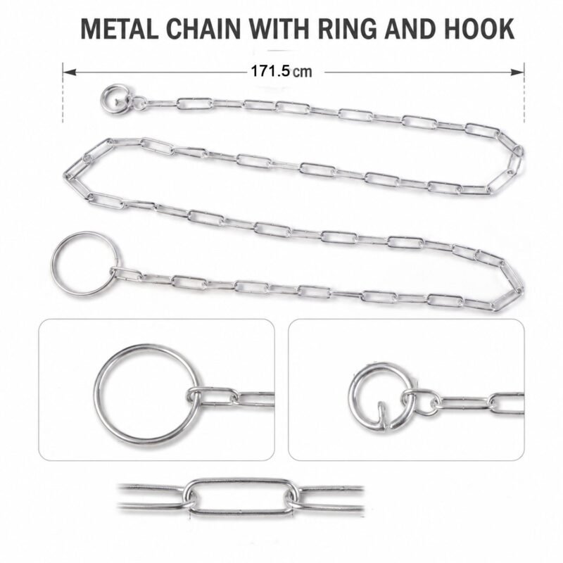 Heavy Duty Dog Chain Leash � Durable 67-inch Pet Tether for Control