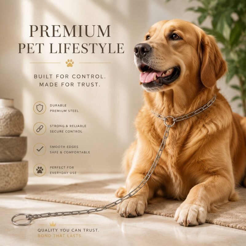 Heavy Duty Dog Chain Leash � Durable 67-inch Pet Tether for Control