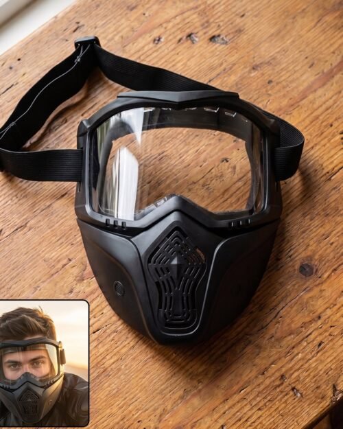 Protective Bike Goggle Face Mask � Detachable Shield for Outdoor Safety