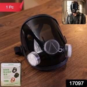 17097-02-sku_9cd33ad0-3b7e-421a-a4dd-8469d2a84f48.jpg Full Face Safety Respirator Mask � Dual Filters & Clear Visor for Protection