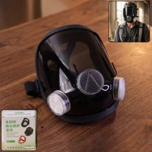 17097-03-product_f79cd48b-5bdd-4bff-b0a2-7076ea8c545c.jpg Full Face Safety Respirator Mask � Dual Filters & Clear Visor for Protection