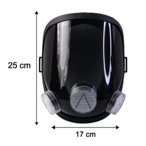 17097-06-size_bd1d0627-42c9-428b-bba1-51354ab4d908.jpg Full Face Safety Respirator Mask � Dual Filters & Clear Visor for Protection