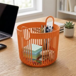 17124-03-product_b8580e76-3b40-49ae-8ecd-d422d92dbfd9.jpg Plastic Round Storage Basket � Durable and Portable Organizer