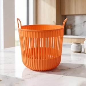 17124-08-live_691eee5f-e272-4b7e-906f-abb3a83e3a6d.jpg Plastic Round Storage Basket � Durable and Portable Organizer