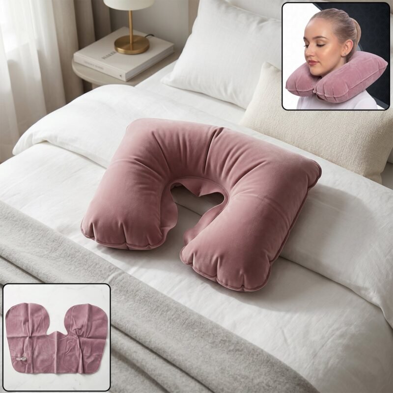 19241_01_without_sku_a277901f-b4d3-4481-a6ef-252deab7783f.jpg U-Shaped Travel Neck Pillow � Ergonomic Soft Foam Support for Comfort