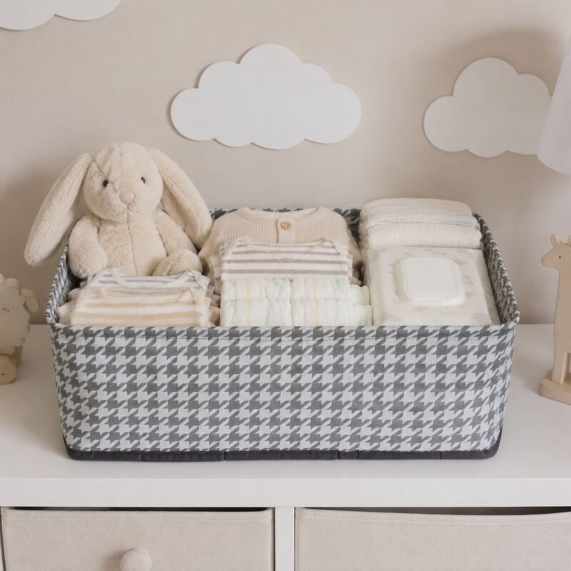 19761-01-no-sku_60f4f4a1-d7c4-4a65-a314-ac3d87f8be7a.jpg Foldable Cloth Organizer Basket � Space-saving Home Storage