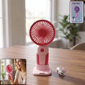 21638-01-no-sku_0f25e2d9-89d2-4b49-b406-d9fd861c6022.jpg Mini Handheld Rechargeable USB Fan � Portable & Detachable Stand