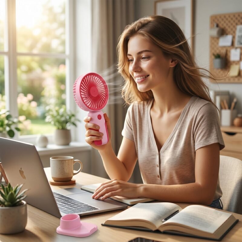 21638-07-live_e361da93-14a7-4900-84ae-7ffe16446c53.jpg Mini Handheld Rechargeable USB Fan � Portable & Detachable Stand