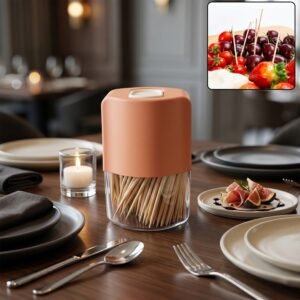 21977-01-no-sku_b3159e39-fa6f-416d-8b3d-406766f4d7e6.jpg Toothpick Dispenser � Hygienic One-at-a-Time Pop-Up Design