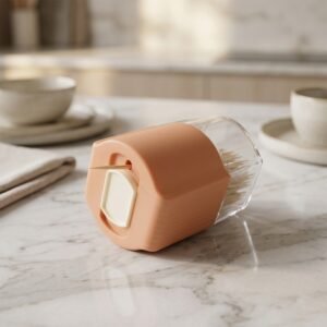 21977-04-product_6f3878a2-d58d-462f-8fc2-33f01e62b833.jpg Toothpick Dispenser � Hygienic One-at-a-Time Pop-Up Design