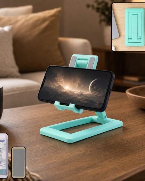22010-01-no-sku_b2a58215-b9fe-4df1-bf59-7c1eeaf4fdf6.jpg Foldable Mobile Phone Stand � Adjustable & Portable Desk Accessory