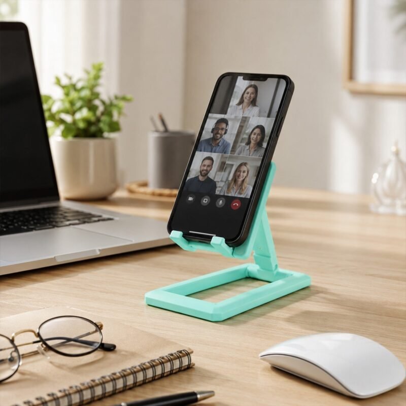 Foldable Mobile Phone Stand � Adjustable & Portable Desk Accessory