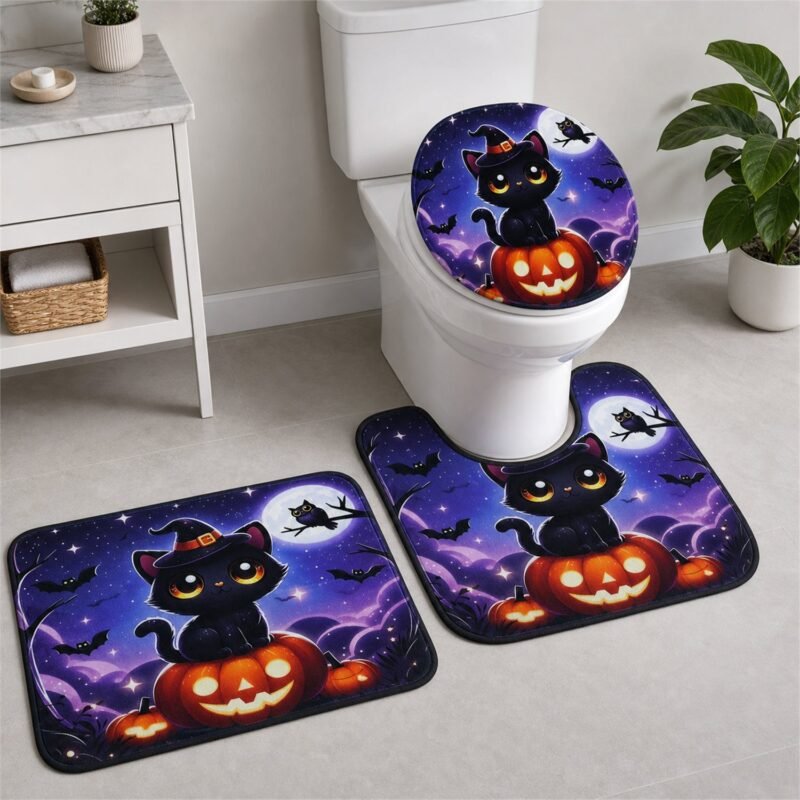3 in 1 Bathroom Mat Set � Absorbent & Anti-Slip for Safety and Comfort