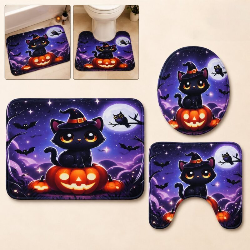 3 in 1 Bathroom Mat Set � Absorbent & Anti-Slip for Safety and Comfort