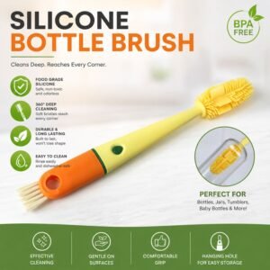 4 in 1 Silicone Bottle Cleaning Brush � Hygienic & Reusable