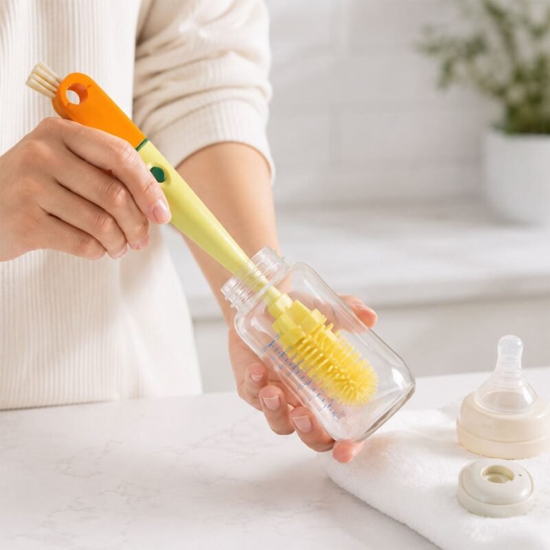 4 in 1 Silicone Bottle Cleaning Brush � Hygienic & Reusable