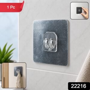 22216.jpg Self-Adhesive Transparent Wall Hook � Damage-Free, Reusable Holder