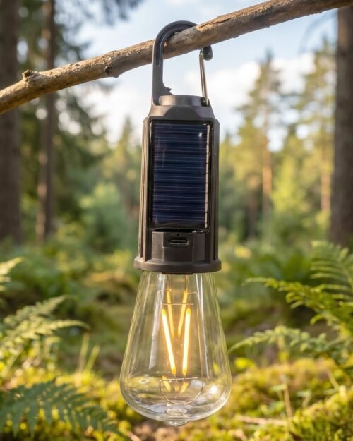 Solar Rechargeable Camping Lamp � Eco-Friendly & Portable Lighting