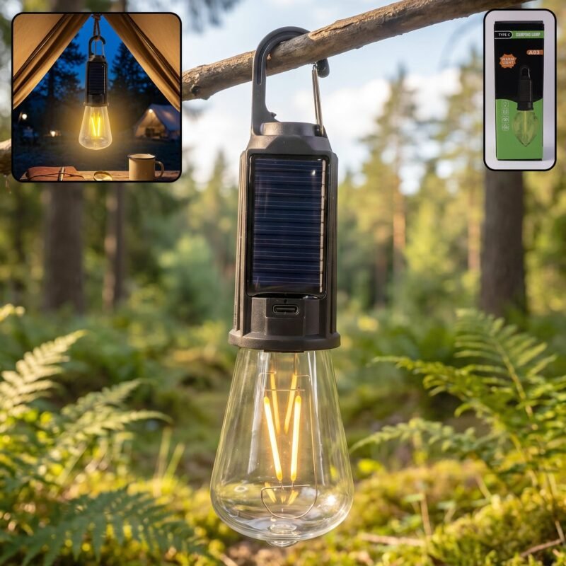 22703-03-product_a40616b5-5242-484b-8355-36c6f3717434.jpg Solar Rechargeable Camping Lamp � Eco-Friendly & Portable Lighting