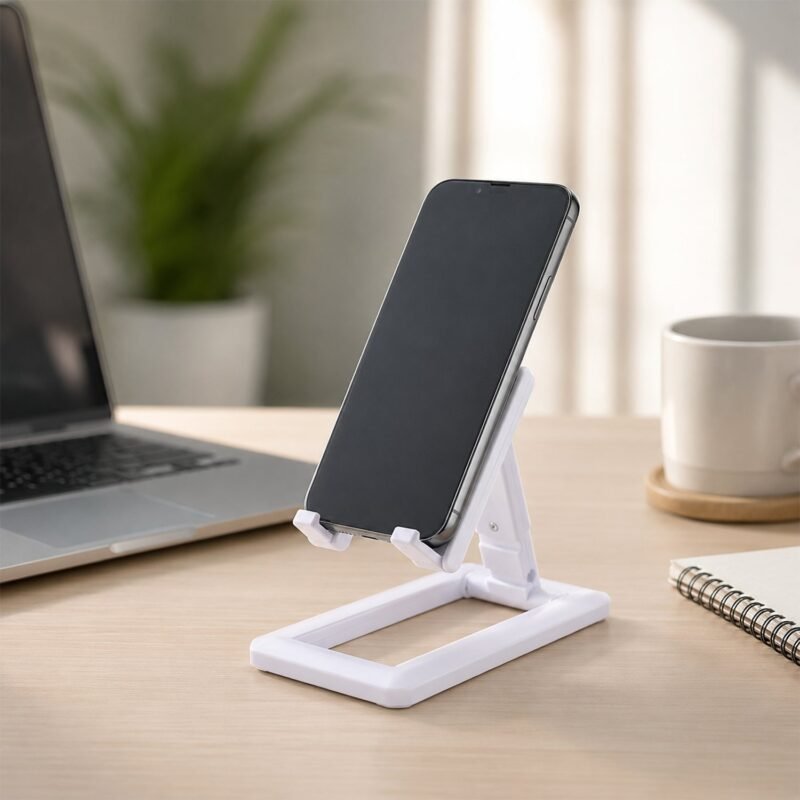 Foldable Plastic Mobile Phone Holder � Adjustable & Portable Stand